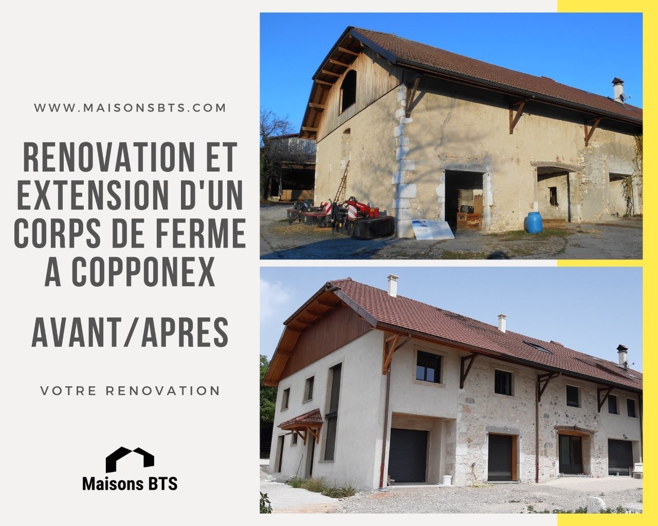 Construction maison Annecy - agrandissement, surélévation - Maisons BTS